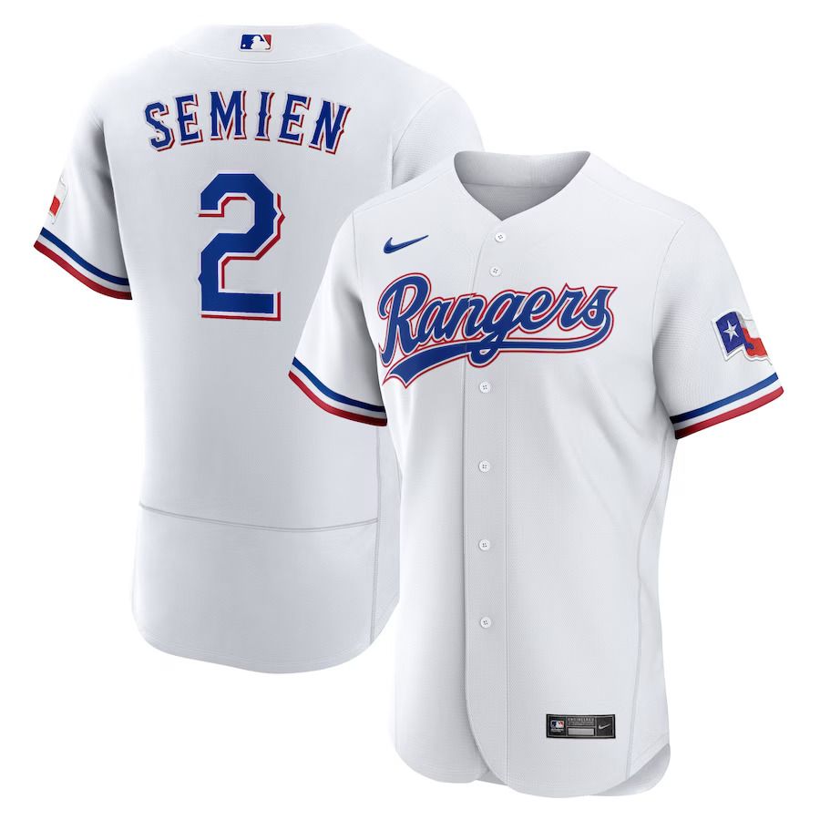 Men Texas Rangers #2 Marcus Semien Nike White Home Authentic Player MLB Jersey->texas rangers->MLB Jersey